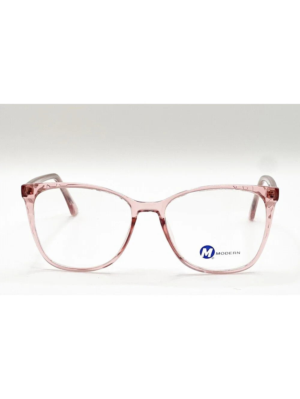 Modern Immense Pink Crystal Rectangle Authentic Eyeglass Frames 55-16-145
